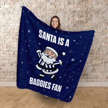 Santa is a Baggies Fan - Luxury Fleece Blanket - West Brom