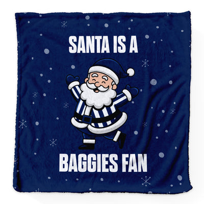 Santa is a Baggies Fan - Luxury Fleece Blanket - West Brom - 2 Sizes