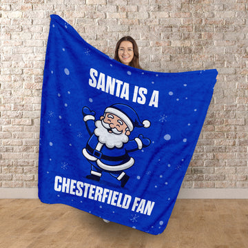 Santa is a Chesterfield Fan - Luxury Fleece Blanket