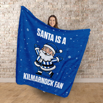 Santa is a Kilmarnock Fan - Luxury Fleece Blanket