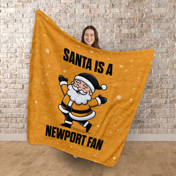 Santa is a Newport Fan - Luxury Fleece Blanket