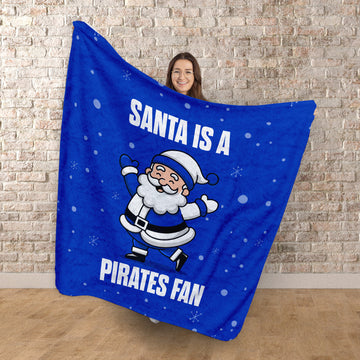 Santa is a Pirates Fan - Luxury Fleece Blanket - Bristol R