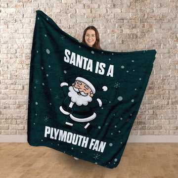 Santa is a Plymouth Fan - Luxury Fleece Blanket