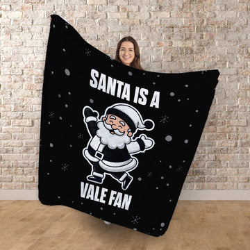 Santa is a Port Vale Fan - Luxury Fleece Blanket
