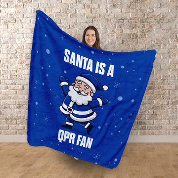 Santa is a QPR Fan - Luxury Fleece Blanket