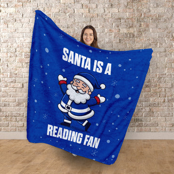 Santa is a Reading Fan - Luxury Fleece Blanket