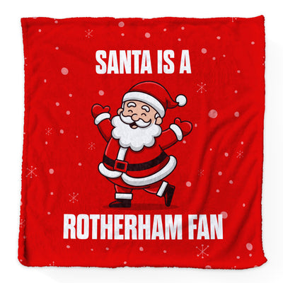 Santa is a Rotherham Fan - Luxury Fleece Blanket - 2 Sizes
