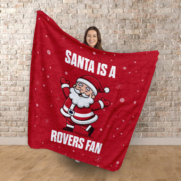 Santa is a Rovers Fan - Luxury Fleece Blanket - Doncaster