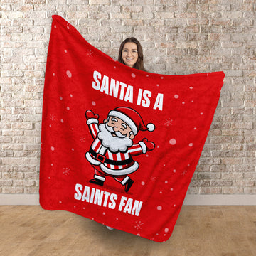 Santa is a Saints Fan - Luxury Fleece Blanket - Southampton