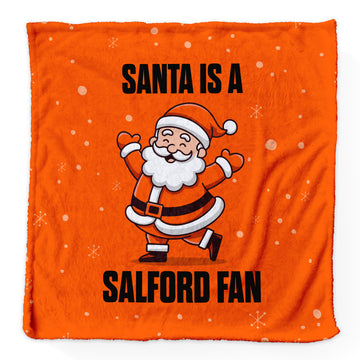 Santa is a Salford Fan - Luxury Fleece Blanket
