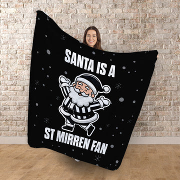 Santa is a St Mirren Fan - Luxury Fleece Blanket