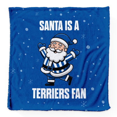 Santa is a Terriers Fan - Luxury Fleece Blanket - Huddersfield - 2 Sizes