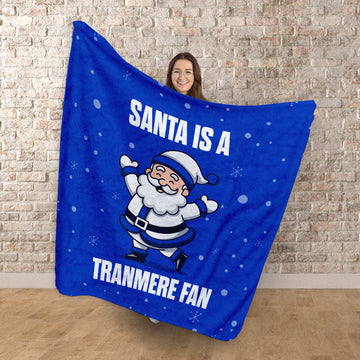 Santa is a Tranmere Fan - Luxury Fleece Blanket