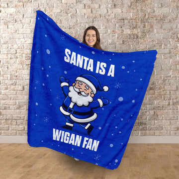 Santa is a Wigan Fan - Luxury Fleece Blanket