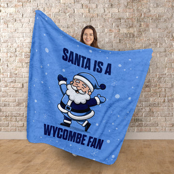 Santa is a Wycombe Fan - Luxury Fleece Blanket