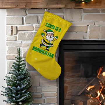 Santa is a Norwich Fan - Christmas Stocking