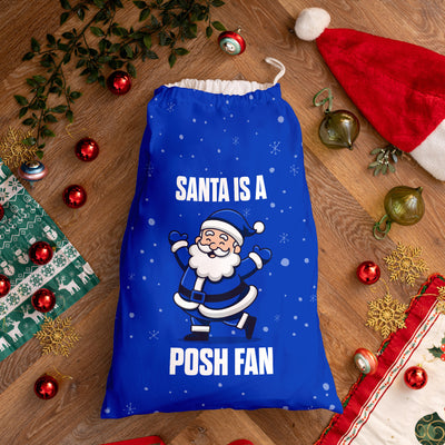 Santa is a Posh Fan - Santa Sack - Peterborough