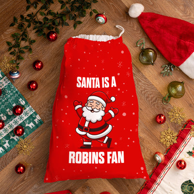 Santa is a Robins Fan - Santa Sack - Bristol C