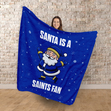 Santa is a Saints Fan - St Johnstone - Luxury Fleece Blanket - 2 Sizes