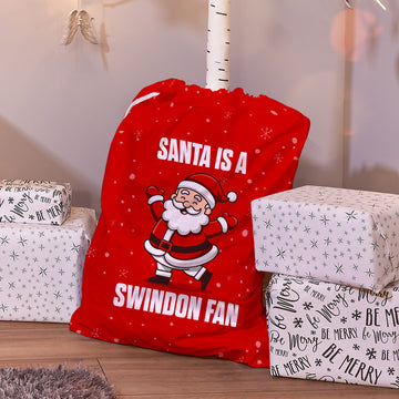 Santa is a Swindon Fan - Santa Sack