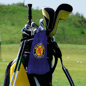 No Scotland No Party - Blue Tartan - Golf Towel