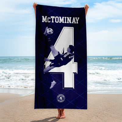 Scotland WC26 - McTominay - Beach Towel - Microfibre Retro Beach Towel - 150cm x 75cm