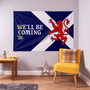 Scotland - We'll Be Coming Saltire - World Cup 2026 - Banner - 4 Sizes!