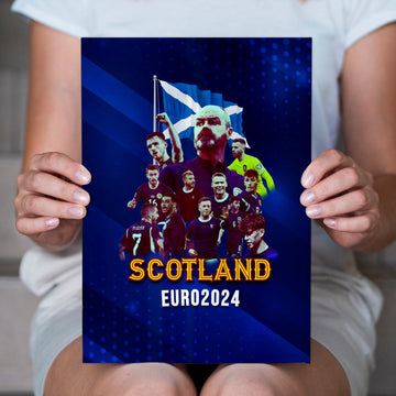 Scotland 2024 Euros - A4 Metal Sign Plaque - Frame Options Available