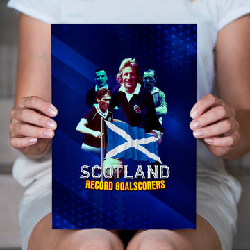 Scotland Goal scoring Legends - A4 Metal Sign Plaque - Frame Options Available