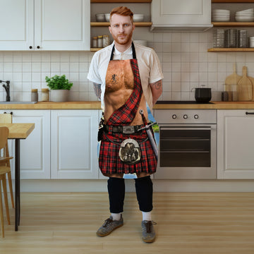 Scottish Man Wearing Kilt - Novelty - Water-Resistant Adults Apron