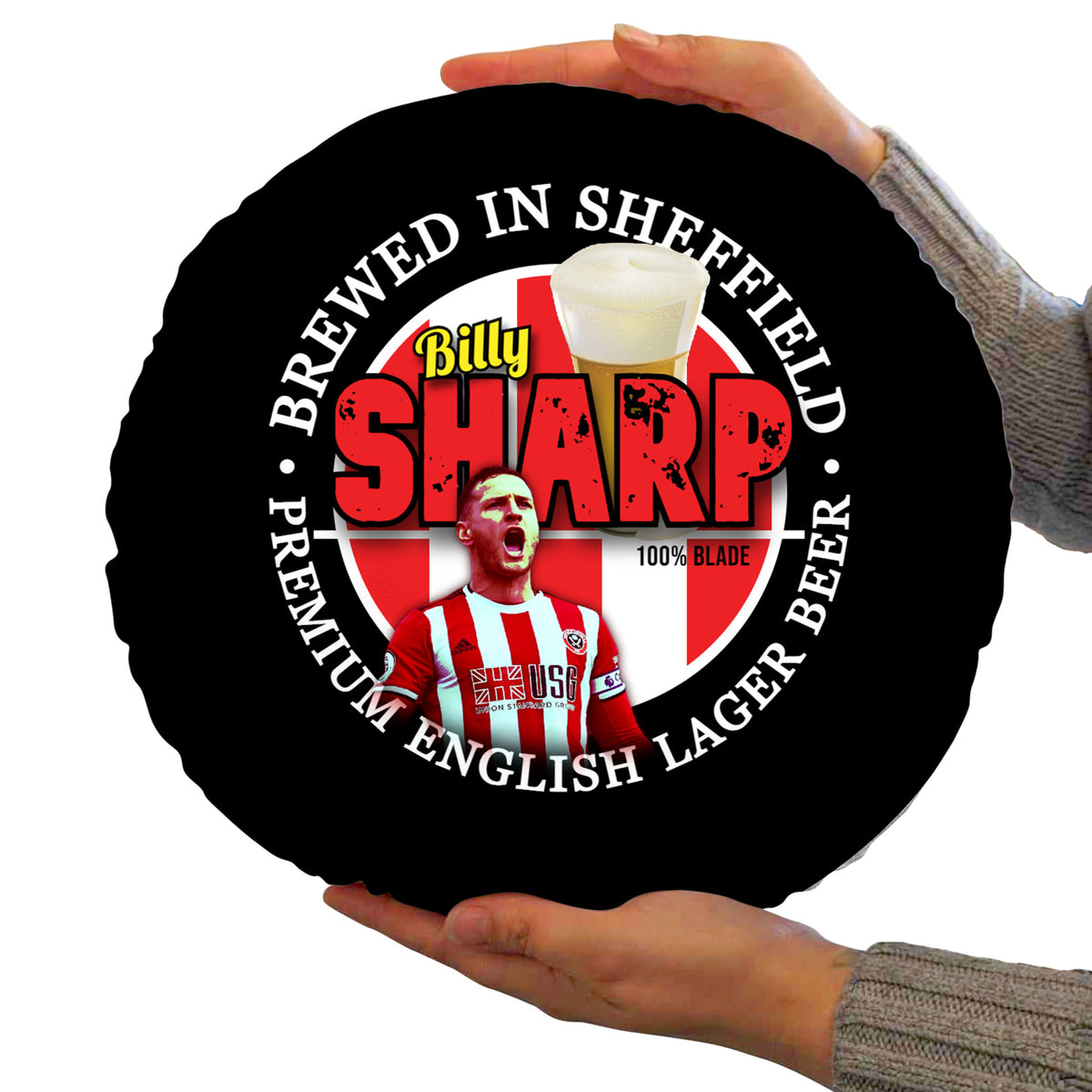 Billy Sharp Legend Sheffield Billy Sharp - Football Legends - Circle Cushion 14