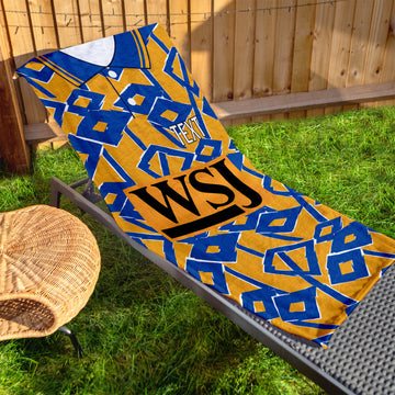 Shrewsbury 1992 Home Shirt - Personalised Lightweight, Microfibre Retro Beach Towel - 150cm x 75cm