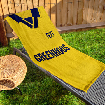 Shrewsbury 1996 Away Shirt - Personalised Lightweight, Microfibre Retro Beach Towel - 150cm x 75cm