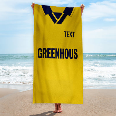 Shrewsbury 1996 Away Shirt - Personalised Lightweight, Microfibre Retro Beach Towel - 150cm x 75cm