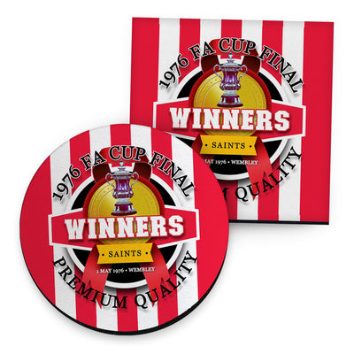 Southampton FA Cup - Football Coaster - Square Or Circle
