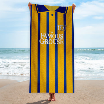 St Johnstone 1995 Away Shirt - Personalised Lightweight, Microfibre Retro Beach Towel - 150cm x 75cm