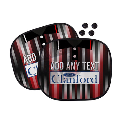St Mirren 1994 Away Shirt - Personalised Retro Football Car Sun Shade - Set of 2