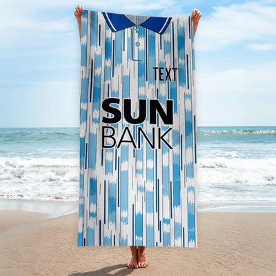 Stevenage 1996 Away Shirt - Personalised Lightweight, Microfibre Retro Beach Towel - 150cm x 75cm