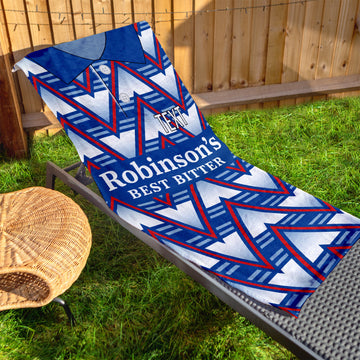 Stockport 1993 Home Shirt - Personalised Lightweight, Microfibre Retro Beach Towel - 150cm x 75cm