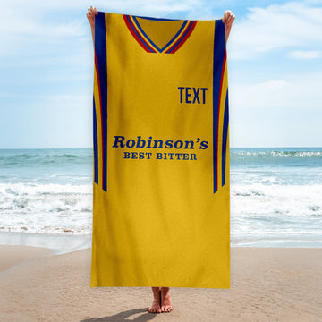 Stockport 1996 Third Shirt - Personalised Lightweight, Microfibre Retro Beach Towel - 150cm x 75cm