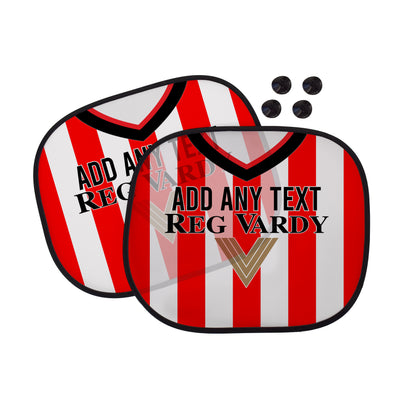 Sunderland 2001 Home Shirt - Personalised Retro Football Car Sun Shade - Set of 2