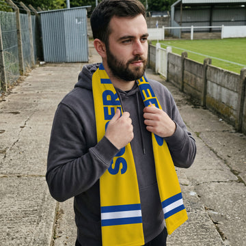 Super Leeds - Knitted Eyelet Football Scarf