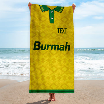 Swindon 1993 Away Shirt - Personalised Lightweight, Microfibre Retro Beach Towel - 150cm x 75cm