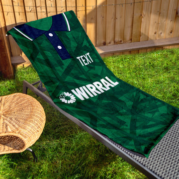 Tranmere 1993 Away Shirt - Personalised Lightweight, Microfibre Retro Beach Towel - 150cm x 75cm