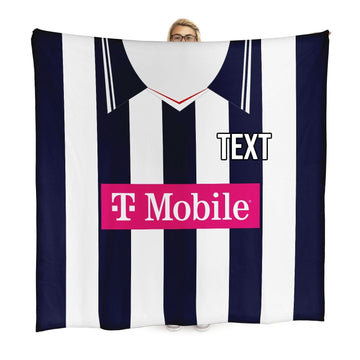 West Bromwich - 2007 Home Shirt - Personalised Retro Fleece Blanket
