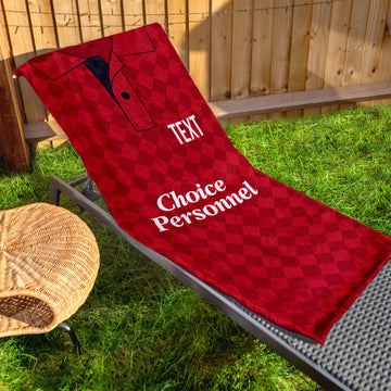 Walsall 1992 Home Shirt - Personalised Lightweight, Microfibre Retro Beach Towel - 150cm x 75cm