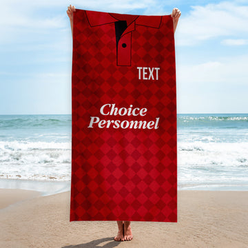 Walsall 1992 Home Shirt - Personalised Lightweight, Microfibre Retro Beach Towel - 150cm x 75cm
