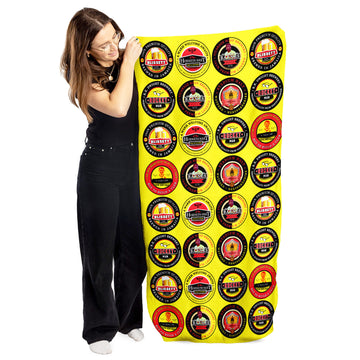 Watford - Football Legends - Microfibre Beach Towel - 150cm x 75cm