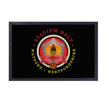 The Hornets Stadium Halt  - Football Legends - Door Mat -60cm X 40cm