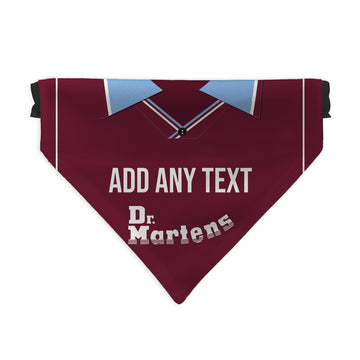 West Ham 2000 Home Shirt - Personalised Pet Bandana - 4 Sizes